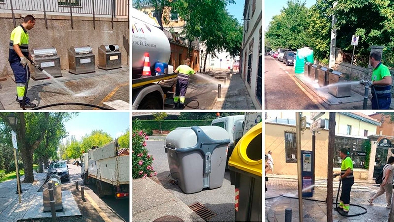 San Lorenzo de El Escorial | San Lorenzo refuerza la limpieza de sus calles tras las Fiestas Patronales doblando los servicios