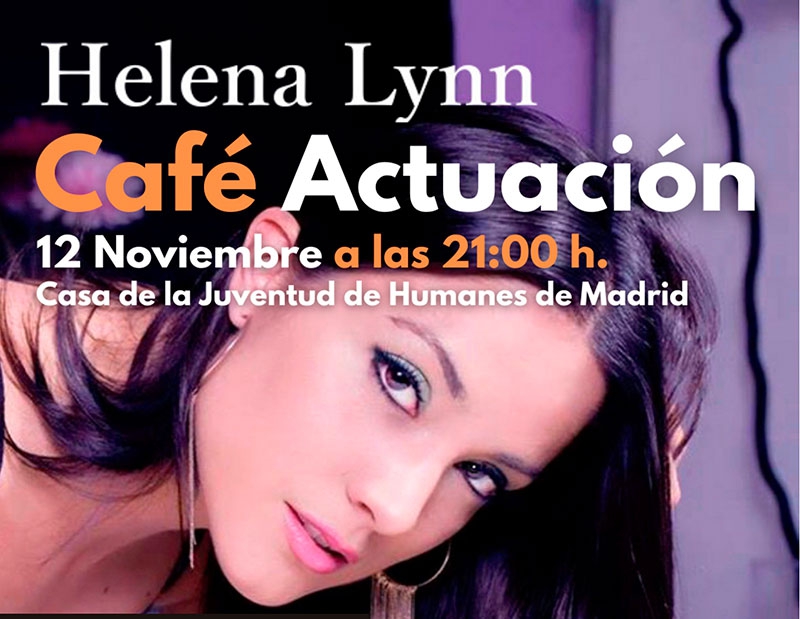Humanes de Madrid  | Actuación en directo de Helena Lynn en el café-actuación «HumanESarte»