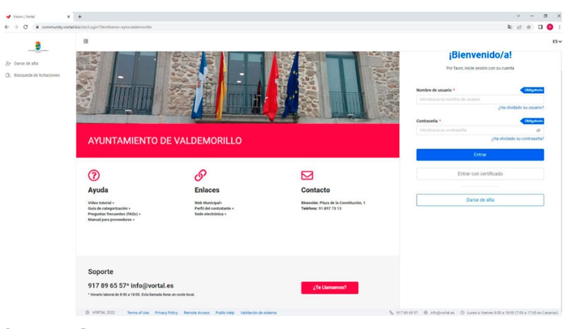 Valdemorillo |  El Ayuntamiento pone en marcha su plataforma de licitación electrónica