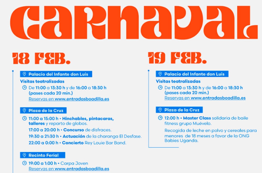 Boadilla del Monte | Boadilla celebrará el Carnaval con varias actividades para todas las edades