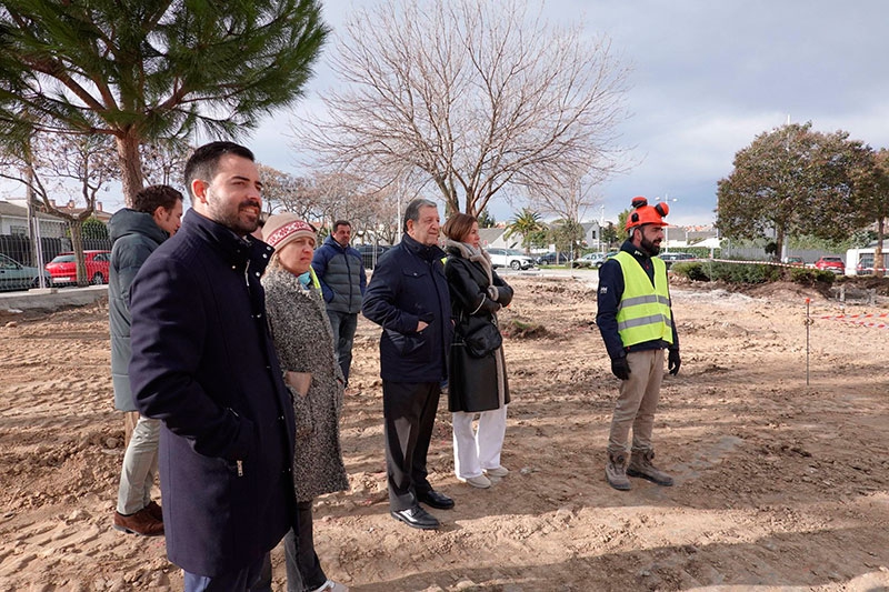 Villanueva de la Cañada | Luis Partida visita a las obras del parque de La Estrella