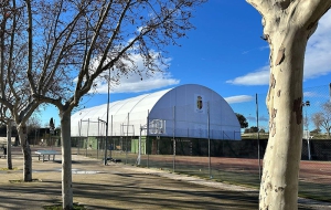 Quijorna | Concluyen las obras de cerramiento de las cuatro pistas de pádel de Quijorna