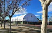 Quijorna | Concluyen las obras de cerramiento de las cuatro pistas de pádel de Quijorna