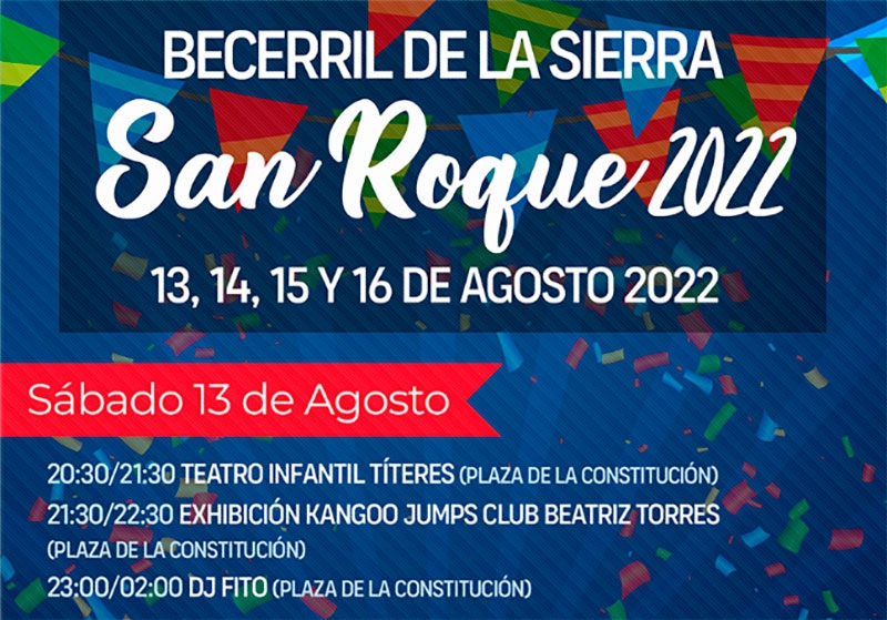 Becerril de la Sierra | Fiestas Patronales en Honor a San Roque del 13 a 16 de agosto