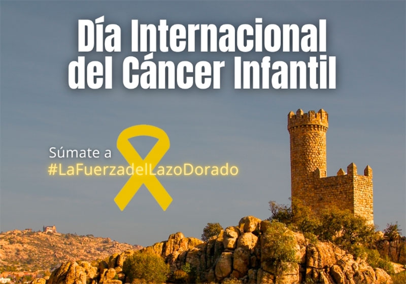 Torrelodones | La Atalaya se ilumina de dorado en apoyo a los niños que sufren cáncer infantil