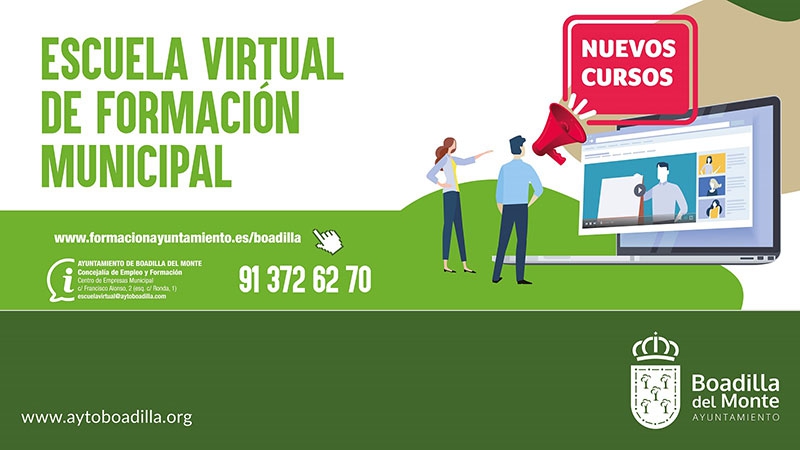 Boadilla del Monte | 2167 vecinos han realizado este año casi 5.000 cursos en la Escuela de Formación Virtual