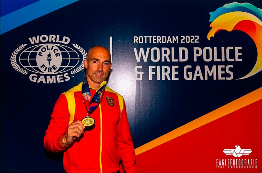 Villanueva del Pardillo | José Mateos, campeón de los Juegos Mundiales de Policías y Bomberos en Rotterdam