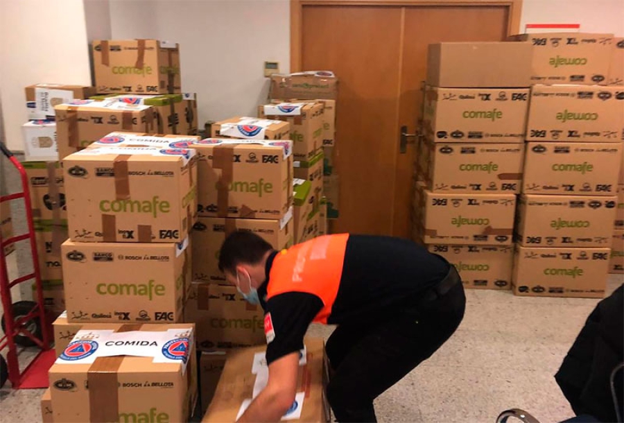 Boadilla del Monte | Protección Civil sigue recogiendo alimentos y material higiénico-sanitario con destino a Ucrania