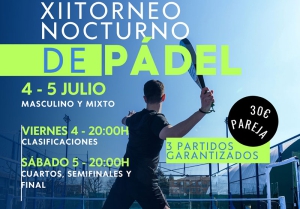 Colmenar del Arroyo | Llega el XII Torneo Nocturno de Pádel de Colmenar del Arroyo, el 4 y 5 de julio