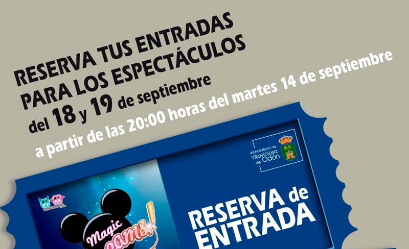 Villaviciosa de Odón | Reserva de entradas para los actuaciones musicales del 18 y 19 de septiembre