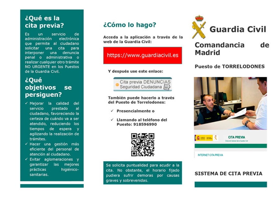 Torrelodones | La Guardia Civil implanta un sistema de Cita Previa