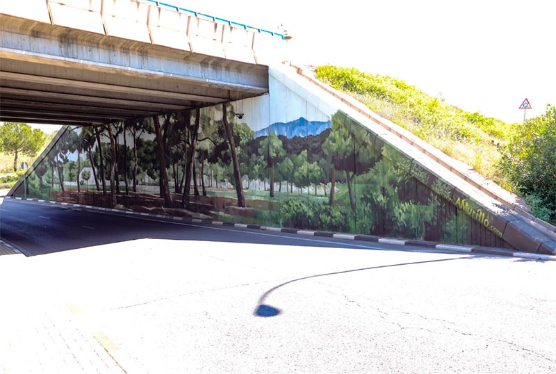 Boadilla del Monte | Finalizan los trabajos de pintura mural en los túneles que conectan Infante D. Luis con Miguel Ángel Cantero Oliva